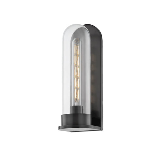 Hudson Valley Irwin 1 Light Sconce in Distressed Bronze/Clear Glass - 7800-DB