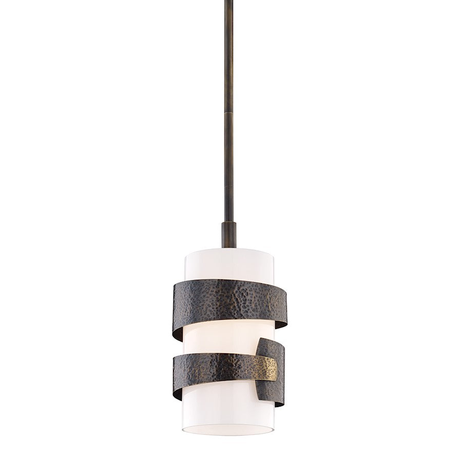 Hudson Valley Lanford 1 Light 16" Pendant, Distressed Bronze - 7808-DB