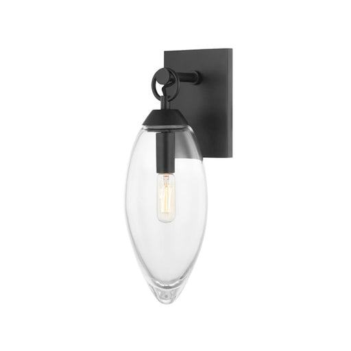 Hudson Valley Nantucket 1 Light Wall Sconce in Black Brass/Clear - 7900-BBR