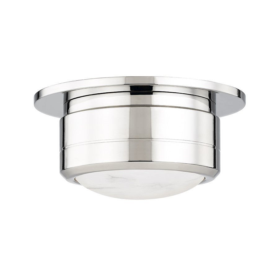 Hudson Valley Greenport LED Small Flush Mount, Polished Nickel/White - 8007-PN