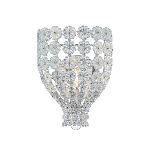 Hudson Valley Floral Park 1 Light Wall Sconce, Nickel/Clear Glass - 8201-PN
