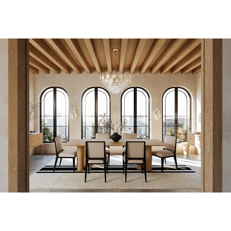 15 Light Chandelier, Aged Brass