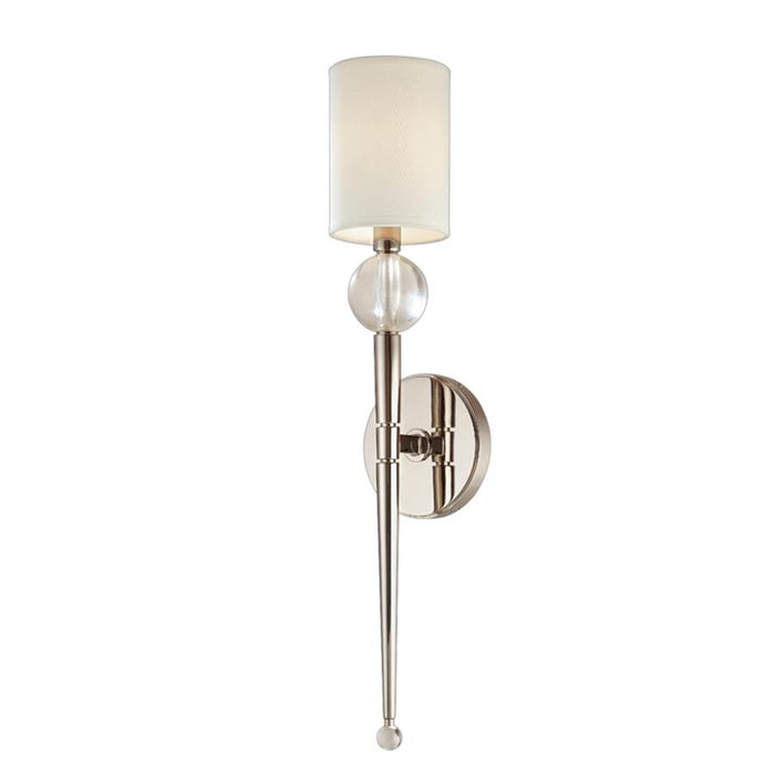 Hudson Valley Rockland 1 Light Wall Sconce, Polished Nickel