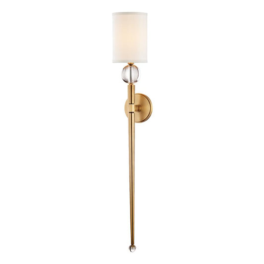 Serena 1 Light Wall Sconce, Aged Brass