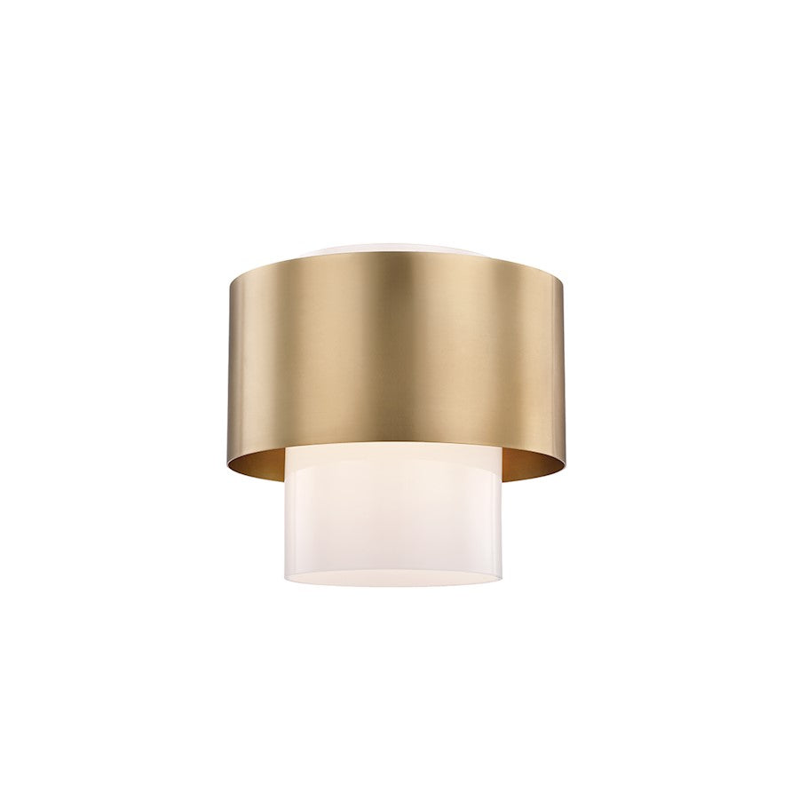 Hudson Valley Corinth 1 Light Flush Mount, Aged Brass - 8609-AGB