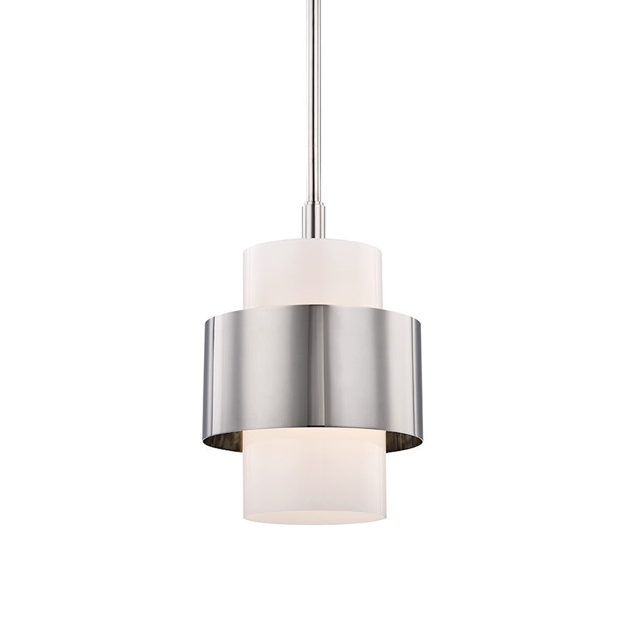 Hudson Valley Corinth 1 Light 13.5" Pendant, Polished Nickel - 8611-PN