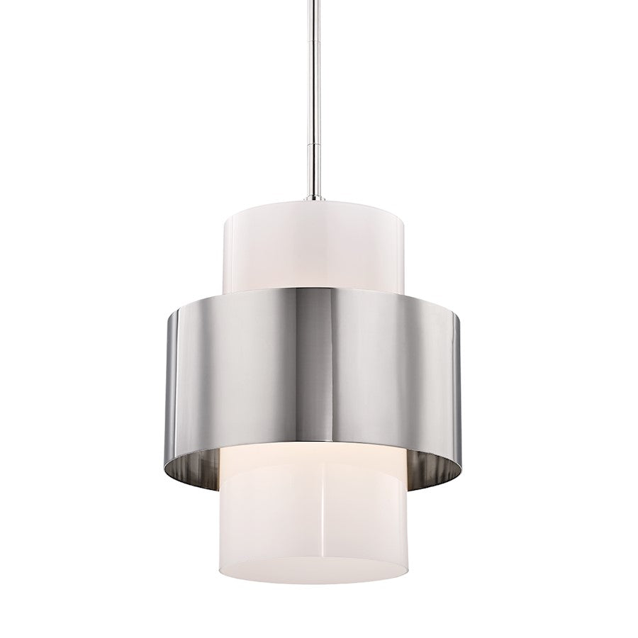 Hudson Valley Corinth 1 Light 18.5" Pendant, Polished Nickel - 8615-PN