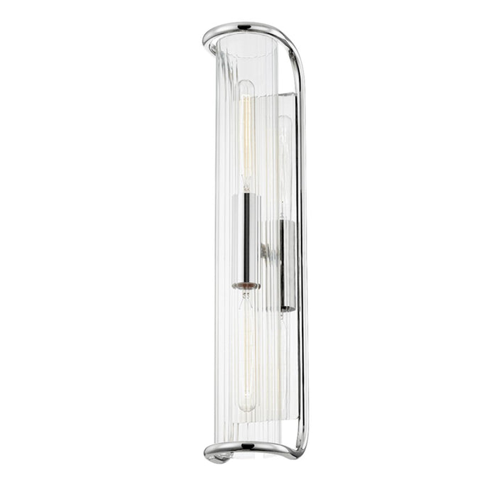 Hudson Valley Fillmore 2 Light Wall Sconce in Polished Nickel/Clear - 8926-PN