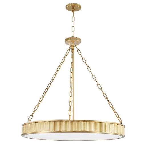 Hudson Valley Middlebury 8 Light Chandelier, Aged Brass/Glossy Opal - 903-AGB