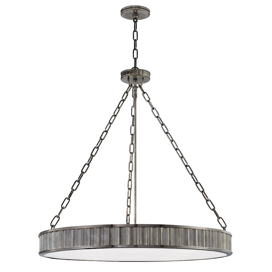 Hudson Valley Middlebury 8 Lt Chandelier, Historic Nickel/Glossy Opal - 903-HN