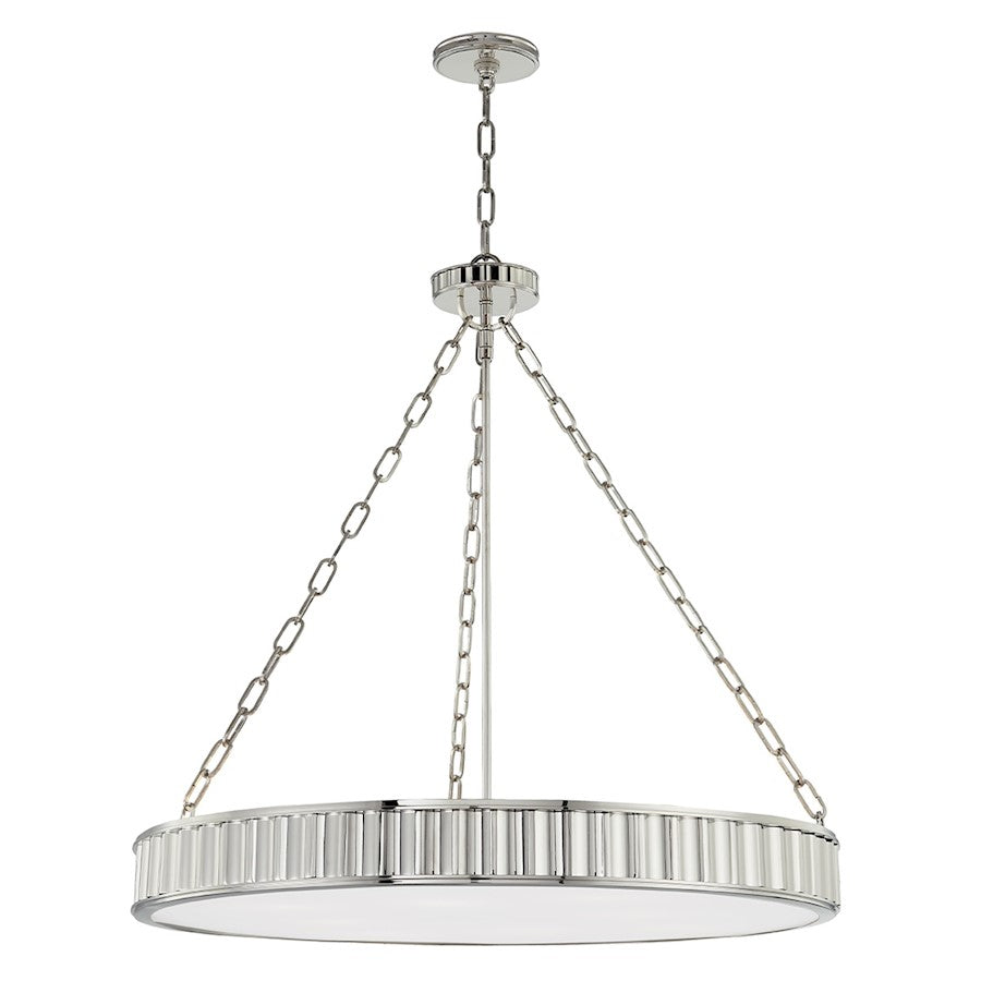 Hudson Valley Middlebury 8 Lt Chandelier, Polished Nickel/Glossy Opal - 903-PN