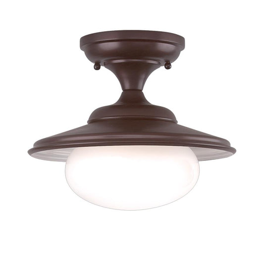 Hudson Valley Independence 1 Light Semi Flush, Old Bronze