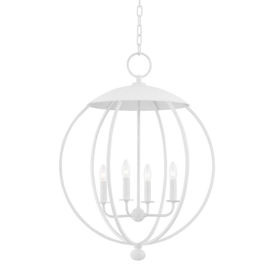 Hudson Valley Wesley 4 Light Pendant, White Plaster - 9124-WP