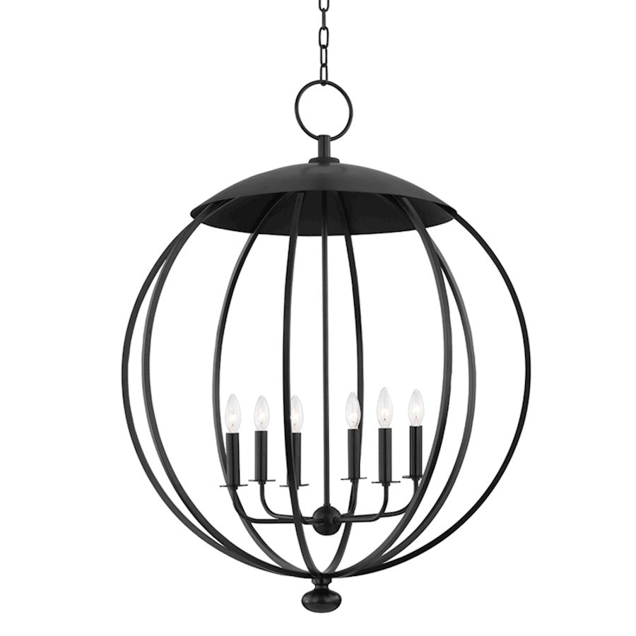 Hudson Valley Wesley 6 Light Pendant, Aged Iron - 9132-AI