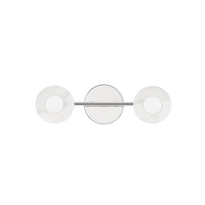 Hudson Valley Elmont 2-Light Bath Bracket, Polished Nickel/Alabaster - 9202-PN