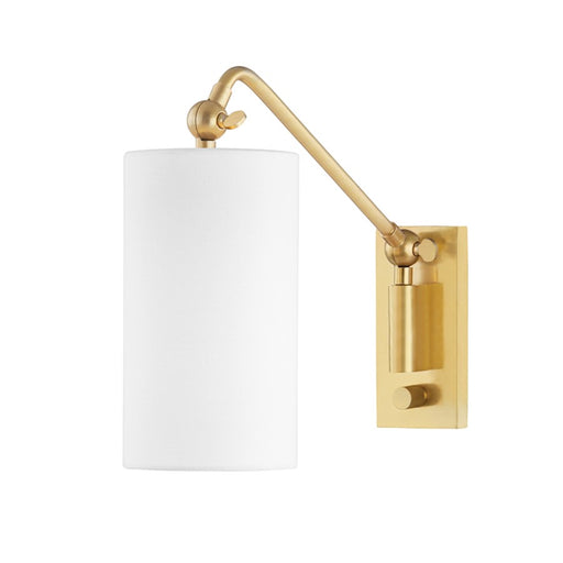 Hudson Valley Wayne 1 Light Wall Sconce, Aged Brass - 9301-AGB