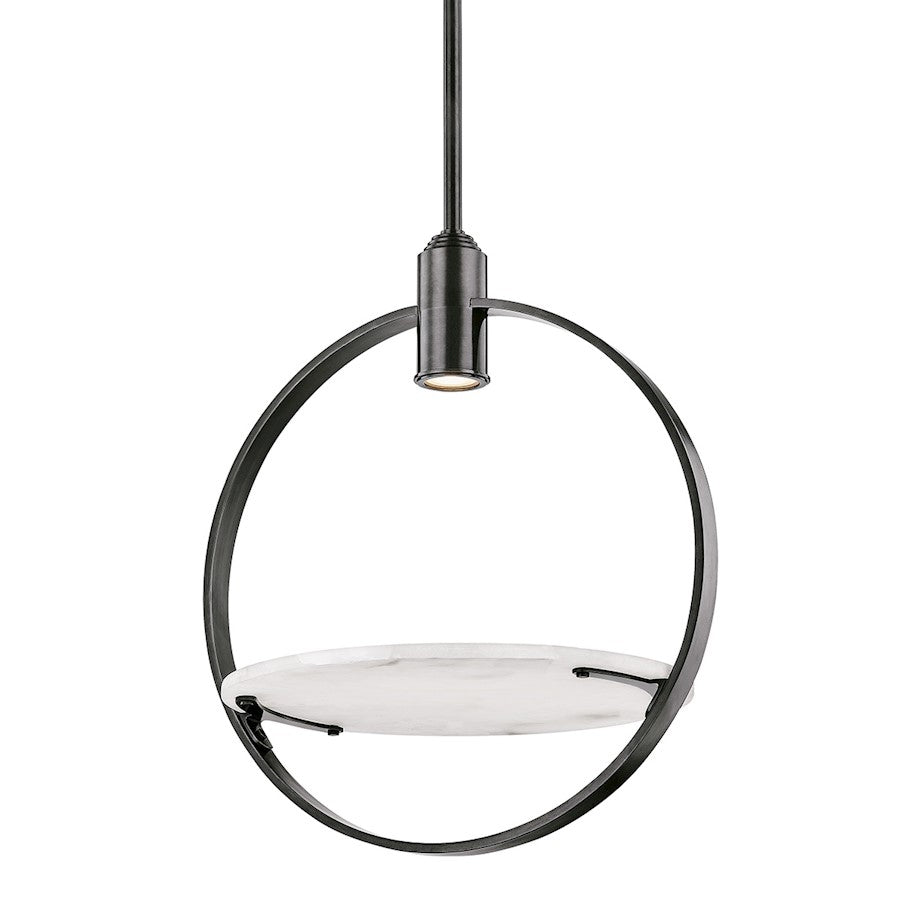 Hudson Valley Dreyer 1 Light Pendant, Old Bronze/Alabaster Shade - 9400-OB