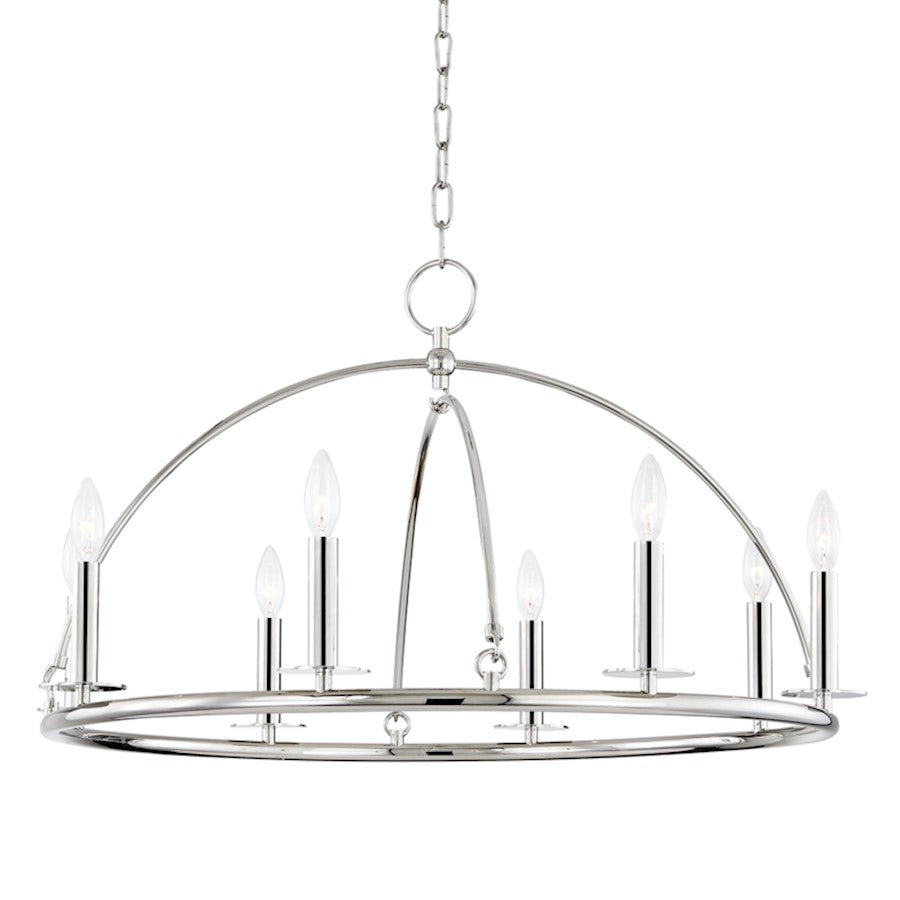 Hudson Valley Howell 8 Light Chandelier, Polished Nickel - 9532-PN