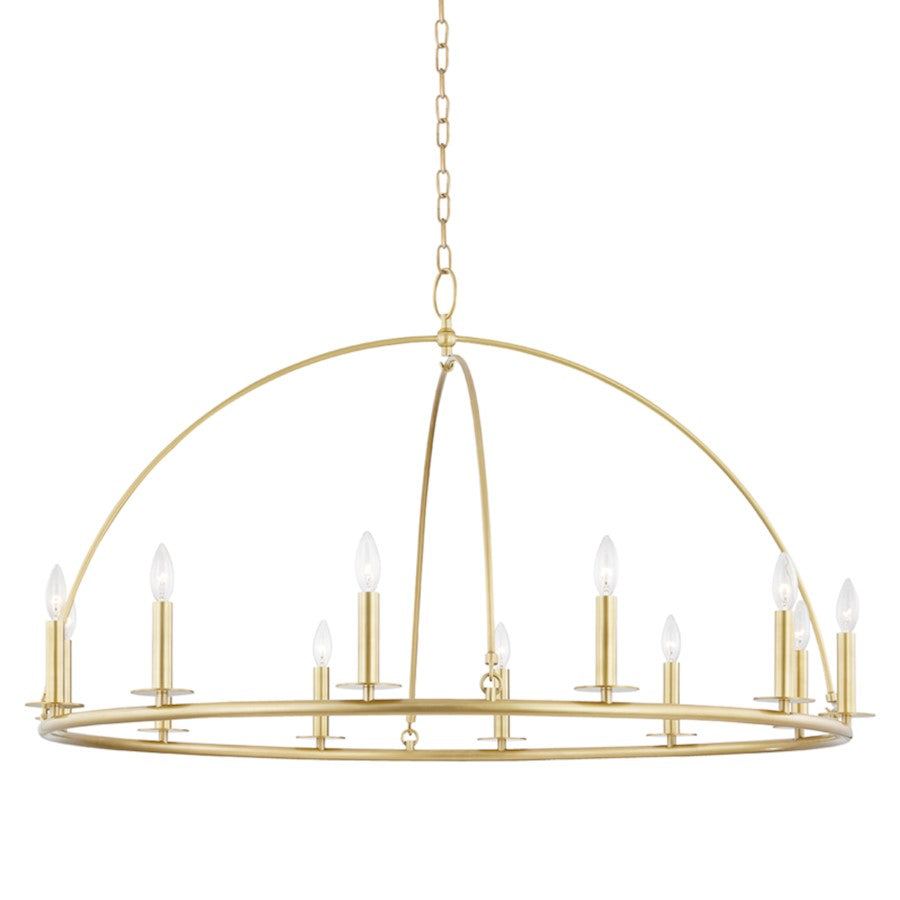 Hudson Valley Howell 12 Light Chandelier, Aged Brass - 9547-AGB