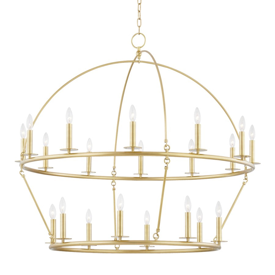 Hudson Valley Howell 20 Light Chandelier, Aged Brass - 9549-AGB