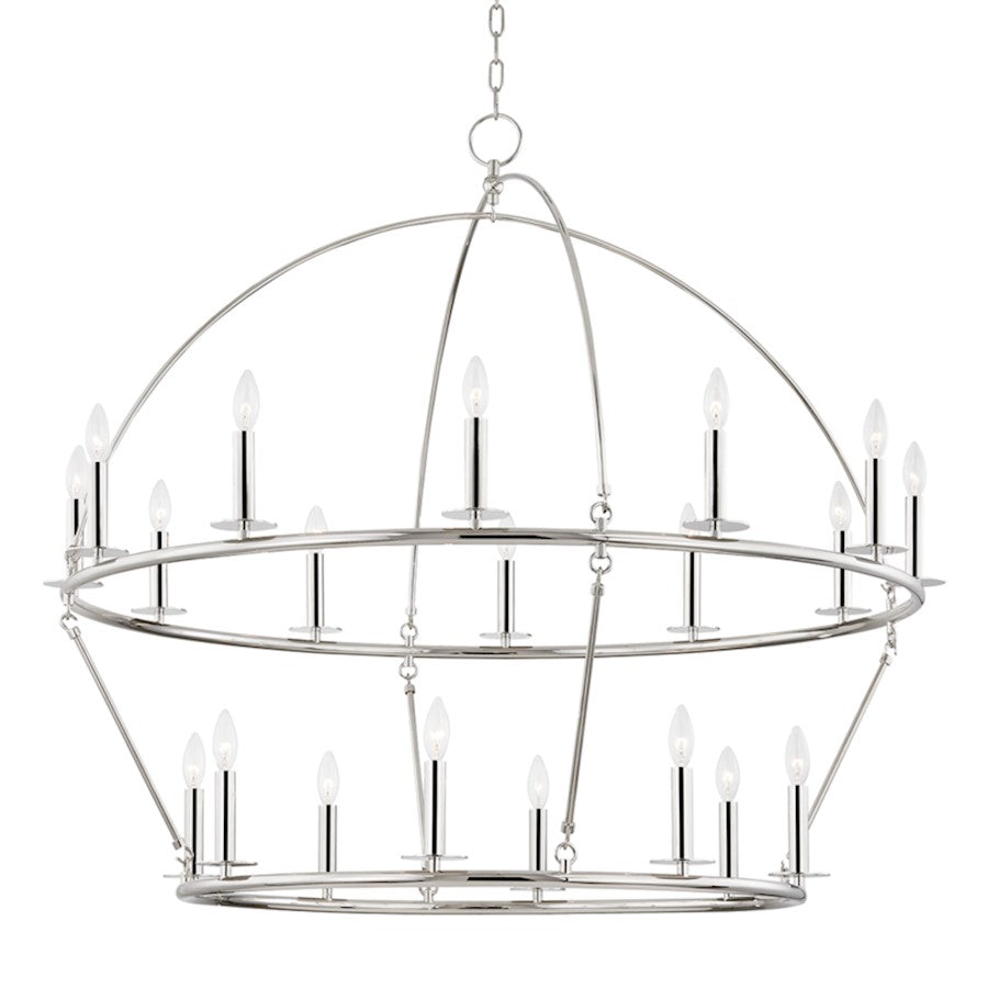 Hudson Valley Howell 20 Light Chandelier, Polished Nickel - 9549-PN