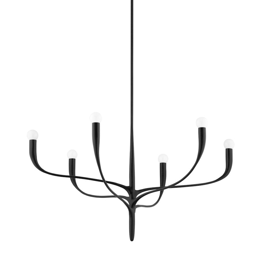 Hudson Valley Labra 6 Light Chandelier, Aged Iron - 9606-AI