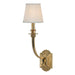 Hudson Valley Alden 1 Light Wall Sconce, Aged Brass/White/Pleated - 961-AGB
