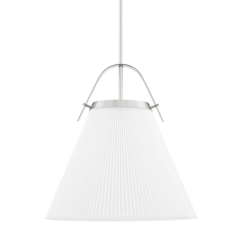 Hudson Valley Aldridge 1 Light Large Pendant, Polished Nickel - 9624-PN