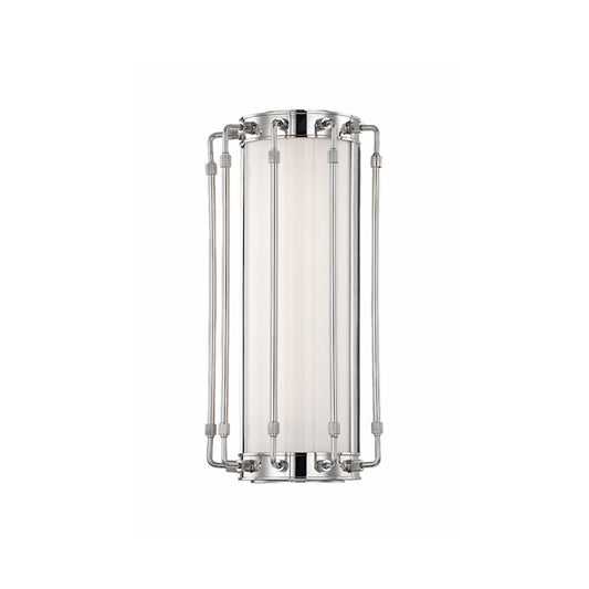 Hudson Valley Hyde Park 1 Light Wall Sconce, Polished Nickel/Opal - 9712-PN