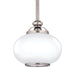 Hudson Valley Canton 1 Light Pendant, Old Nickel/Opal Glossy - 9809-ON