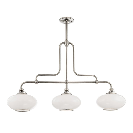 Hudson Valley Canton 3 Light Island Light, Polished Nickel/Opal Glossy - 9813-PN