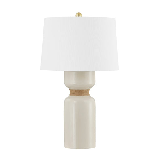 Hudson Valley Mindy 1 Light Table Lamp in Aged Brass/White - BKO1101-AGB-CIC