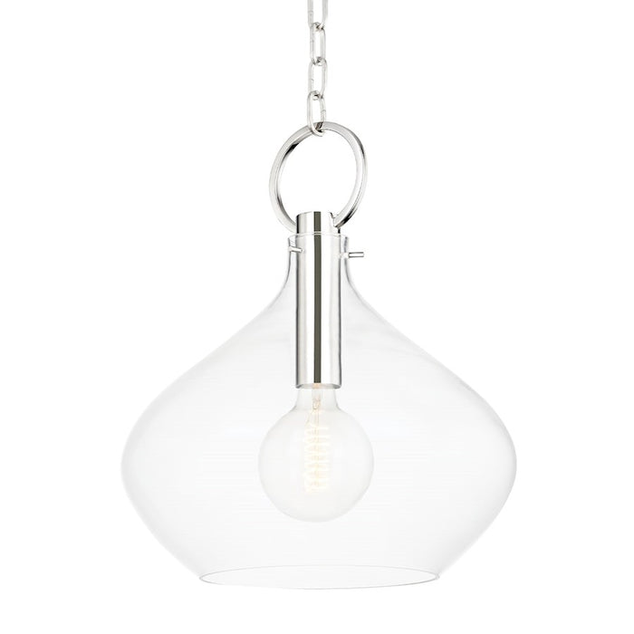 Hudson Valley Lina 1 Light Large Pendant in Polished Nickel/Clear - BKO253-PN