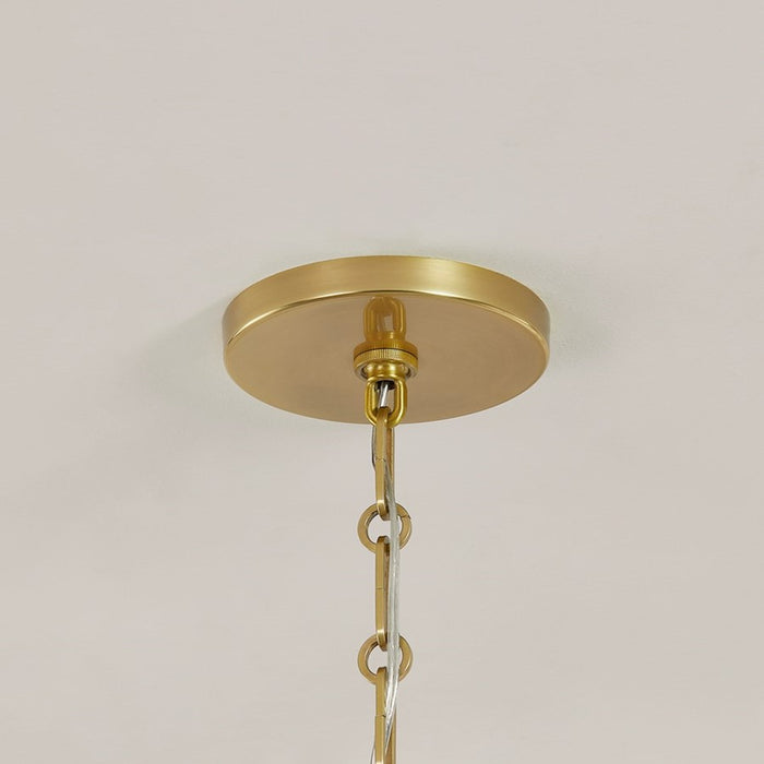 Hudson Valley Jordan 3 Light Pendant, Aged Brass/Natural