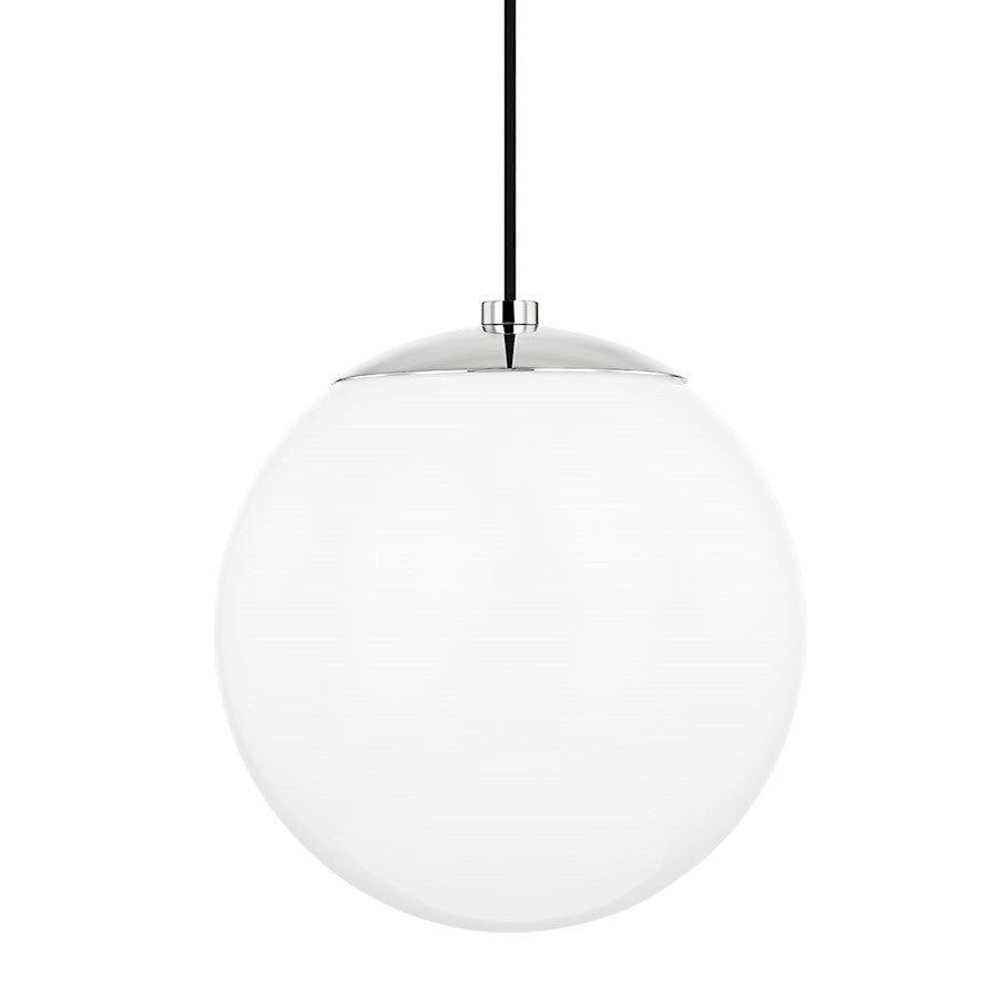 Mitzi Stella 1 Light Large Pendant, Polished Nickel/White - H105701L-PN