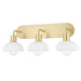Mitzi Kyla 3 Light Bath Bracket, Aged Brass/Opal Glossy - H107303-AGB