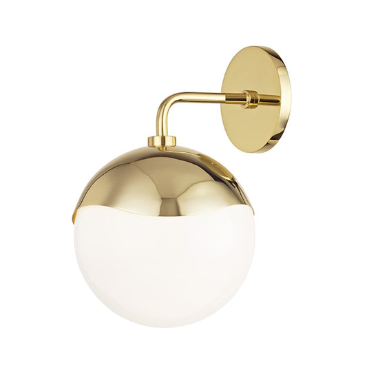 Ella 1 Light Wall Sconce, Polished Brass