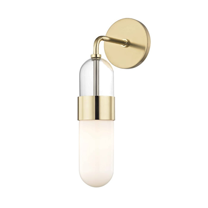 Mitzi by Hudson Valley Emilia 1 Light Wall Sconce, Polished Brass
