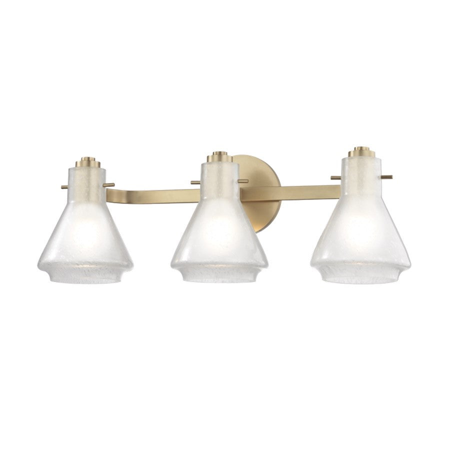 Mitzi Rosie 3 Light Bath And Vanity, Aged Brass/Clear/Sprite - H129303-AGB