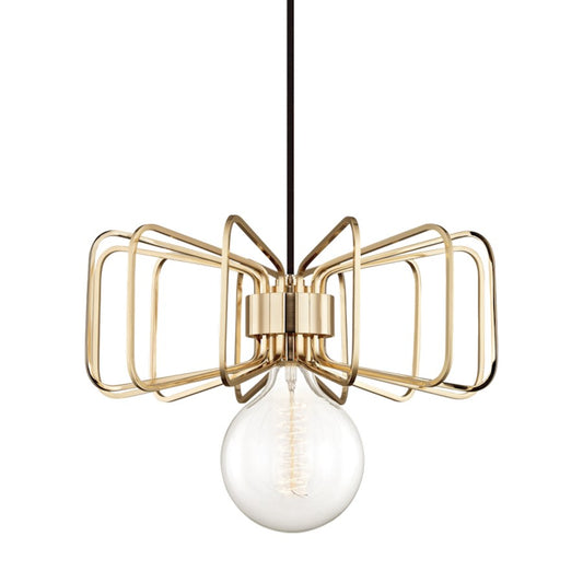 Mitzi Daisy 1 Light Pendant, Polished Brass - H132701-PB