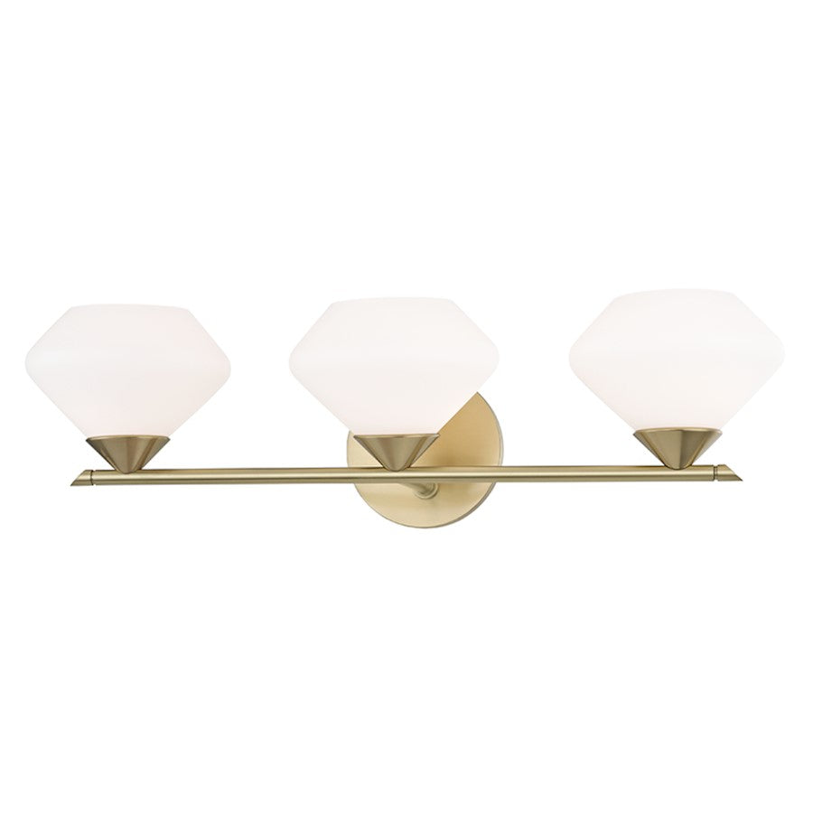 Valerie Bathroom Vanity Light, Aged Brass