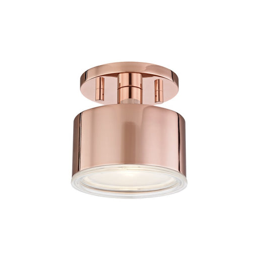 Mitzi Nora 1 Light Flush, Copper/Clear Outside/Acid Etched Inside - H159601-POC