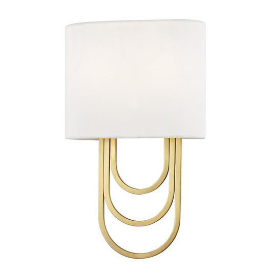 Farah 2 Light Wall Sconce, Aged Brass