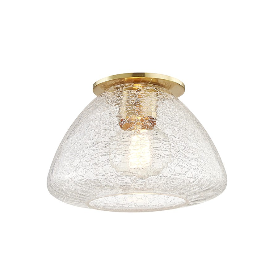 Hudson Valley Maya 1 Light Small Flush Mount, Aged Brass