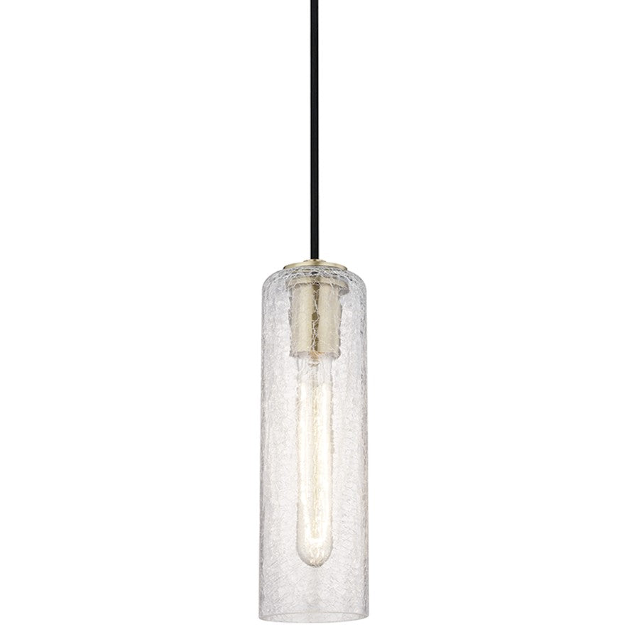 1 Light Pendant, Aged Brass