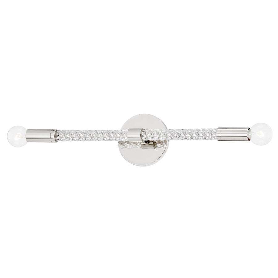 Mitzi Pippin 2 Light Wall Sconce, Polished Nickel - H256102-PN