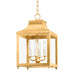 Mitzi Leigh 4 Light Small Pendant, Vintage Gold Leaf/Clear - H259704S-VGL