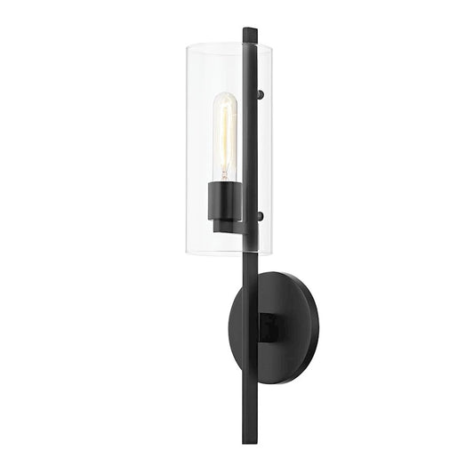 Mitzi Ariel 1 Light Wall Sconce, Soft Black/Clear - H326101-SBK