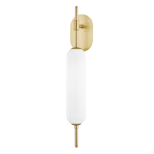 Mitzi Miley 1 Light Wall Sconce, Aged Brass/Opal Shiny - H373101-AGB