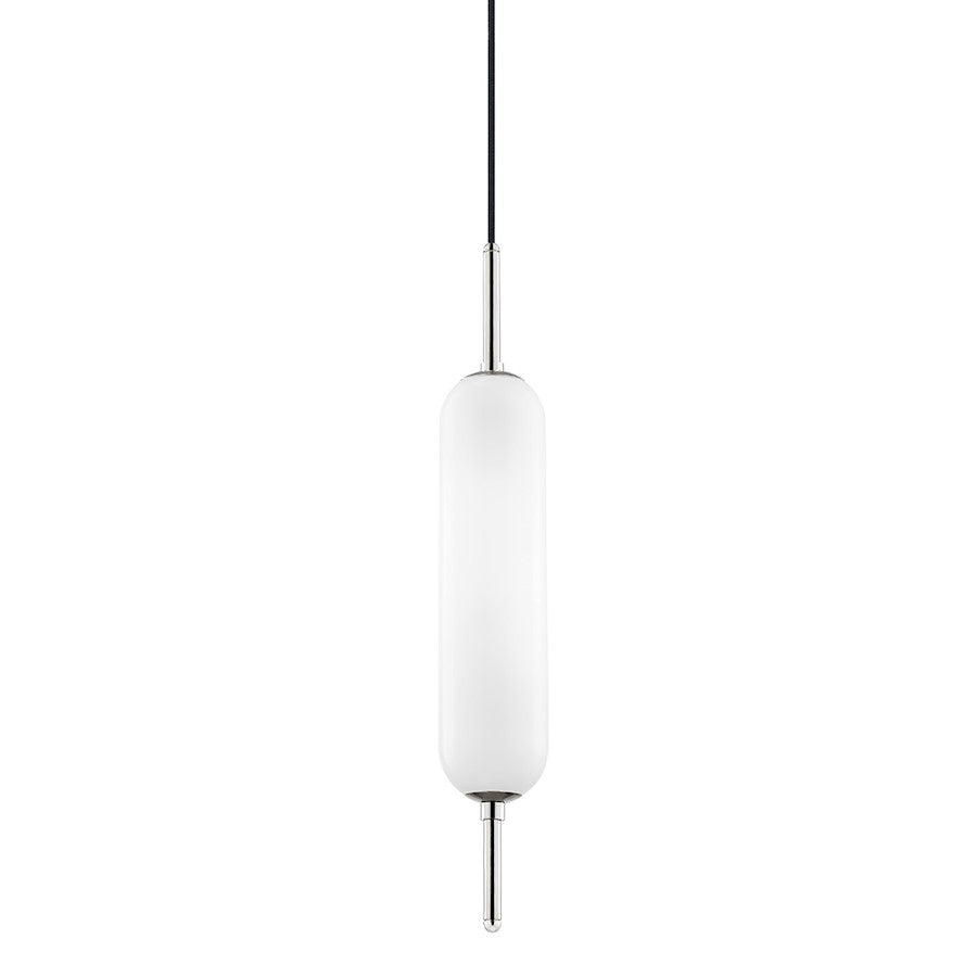 Mitzi Miley 1 Light Pendant, Polished Nickel/Opal Shiny - H373701-PN